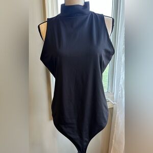 Nine West Sleeveless mock Neck Bodysuit Black size XL